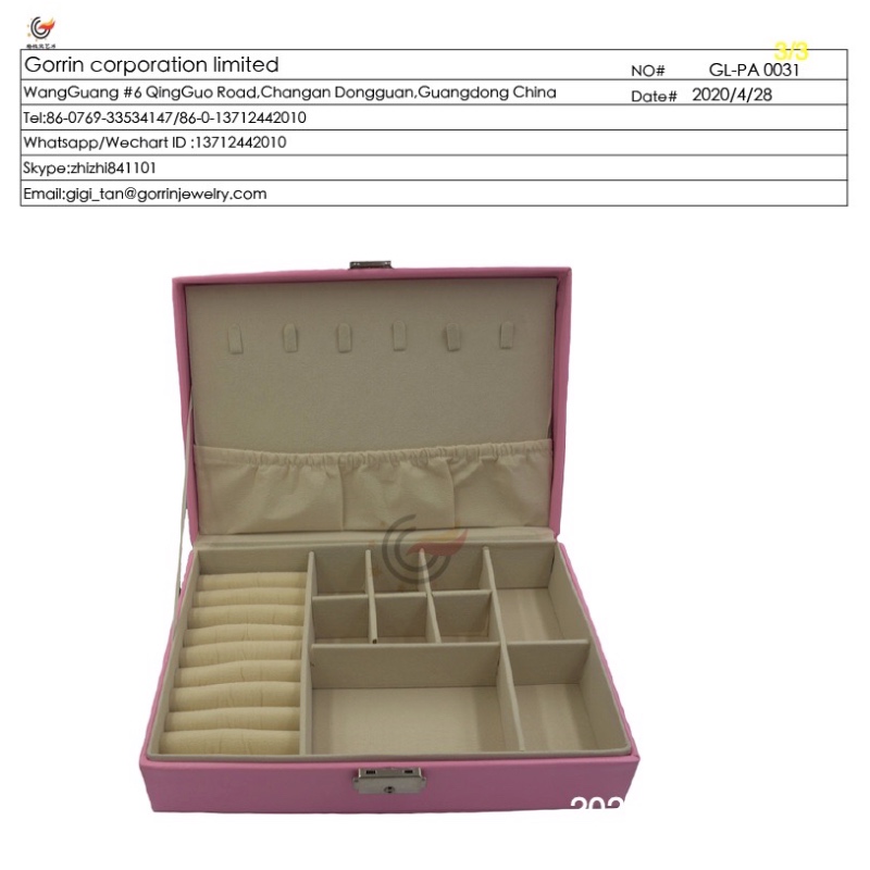 Caixa de armazenamento de jóias GL-PA0031